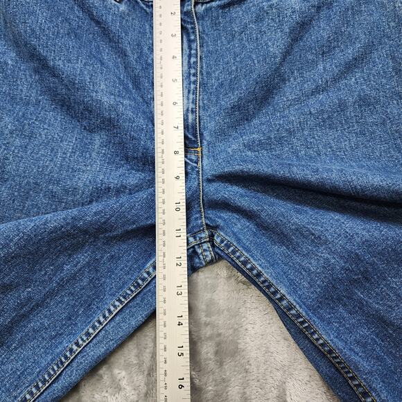 Vintage 90s Ann Taylor Jeans Womens 12 Blue High Rise Wide Leg Baggy Loose Fit - Picture 8 of 11